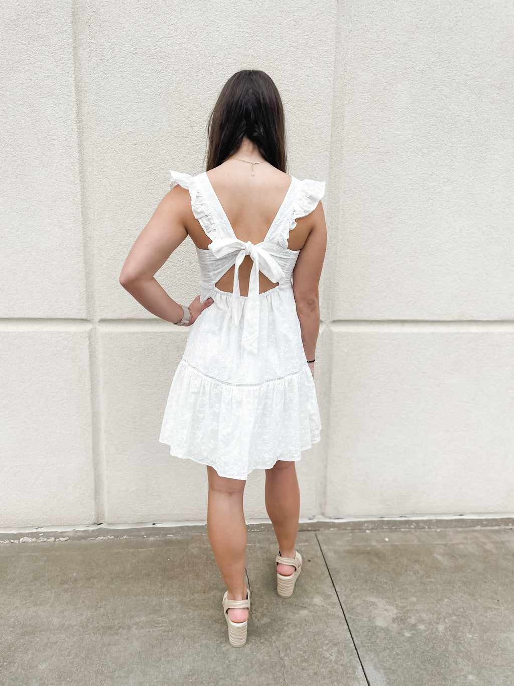 Mara Ruffle Sleeve Mini Dress