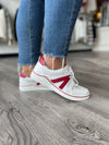 MIA Alta Sneaker-White/Red