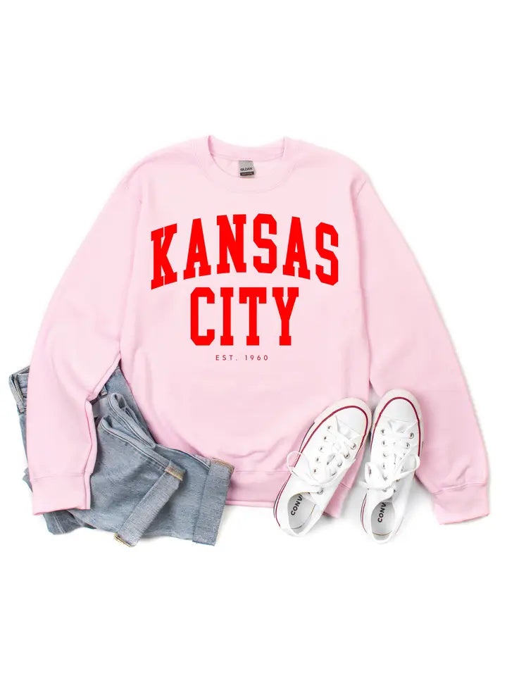 Kansas City Since 1960 Crewneck-Pink