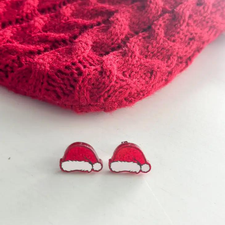 Santa Hat Stud Earrings