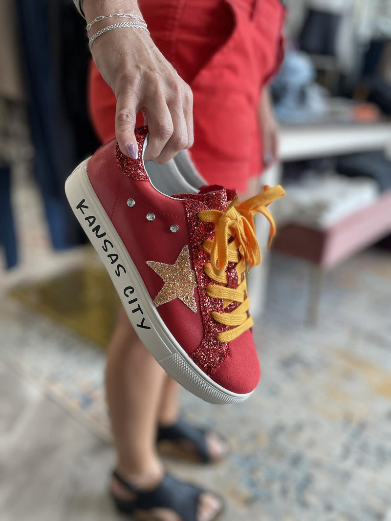 Kansas City Red & Gold Sneakers