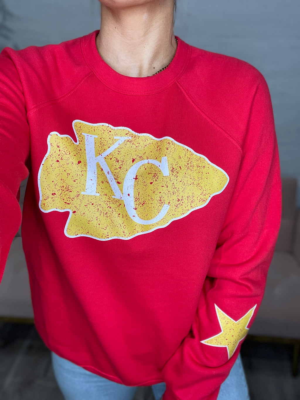 Arrowhead w/ Stars Crewneck