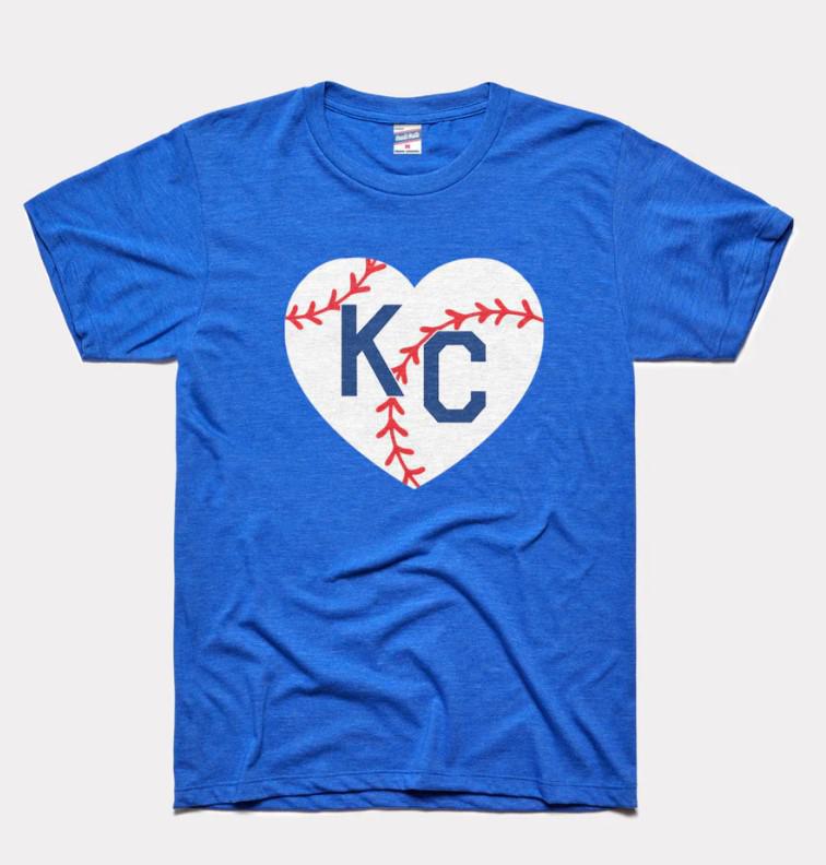 Baseball KC Heart Tee by Charlie Hustle