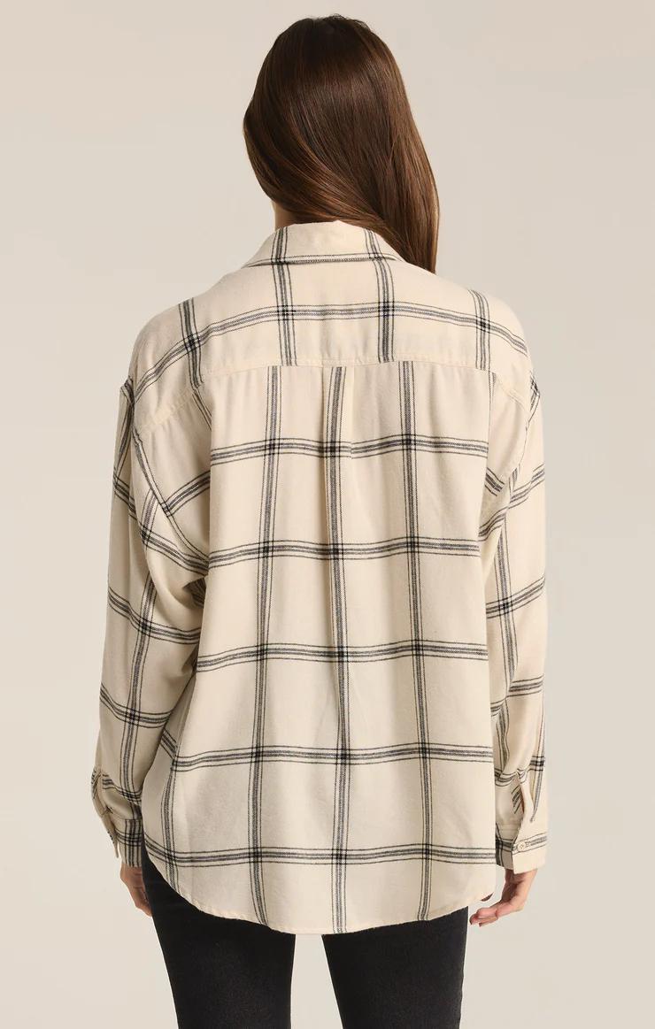 River Plaid Button Up-Sea Salt