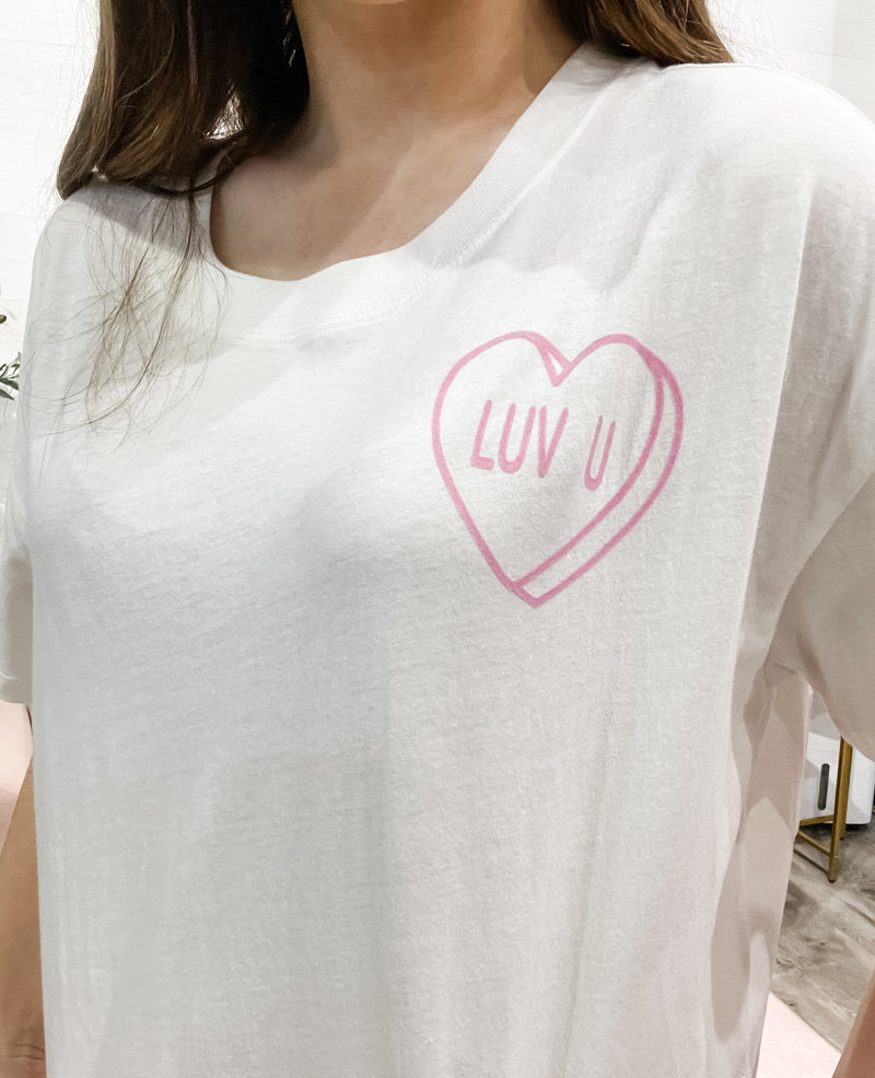 Luv U Tee in Vanilla Ice by Z Supply