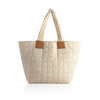 Shiraleah Ezra Quilted Nylon Tote-Ivory