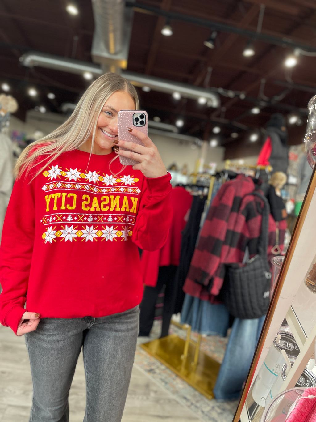 Kansas City Ugly Christmas Sweater Crewneck