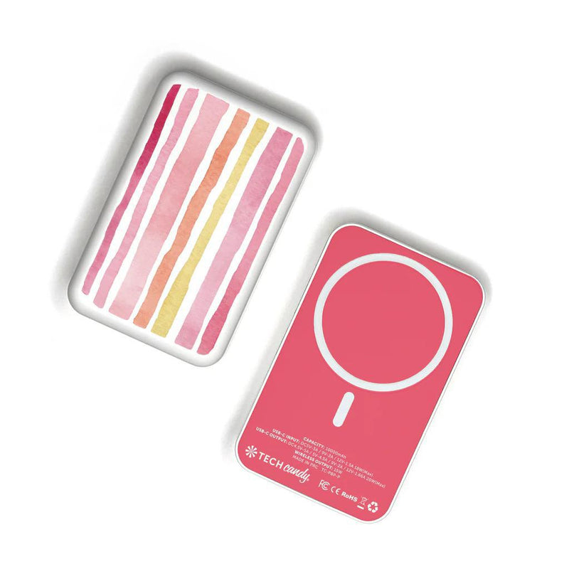 Tech Candy Piggy Back Power-Pink Pattern