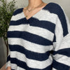 Aria Navy & Natural Sweater