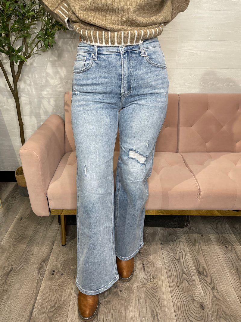 Cora Wide Leg High Rise Jeans