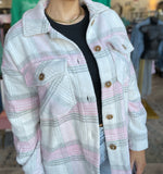 Pepper Plaid Print Shacket