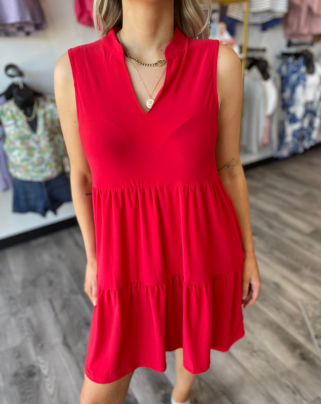 Liz Tiered Ruffle Dress