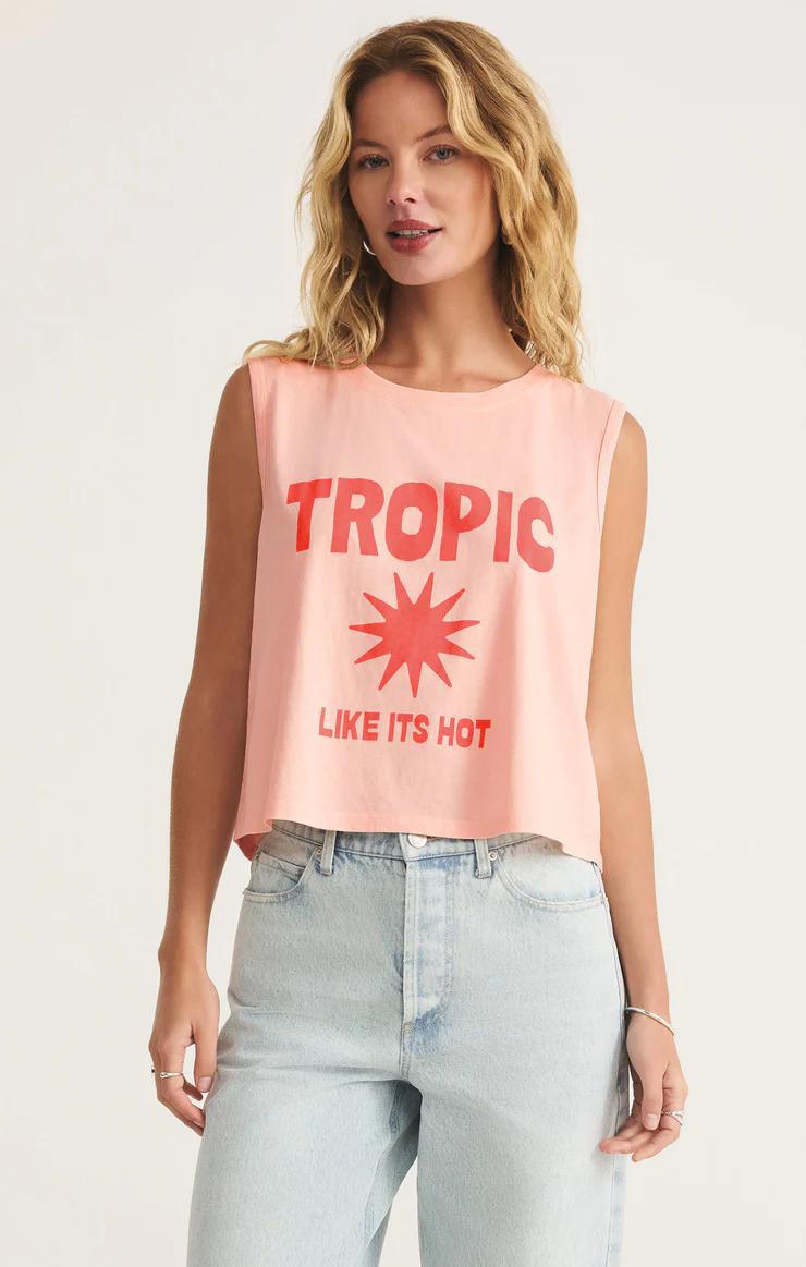 Tropic La Mer Tank-Cheeky Pink