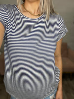Iris Twisted Keyhole Back Top-Navy