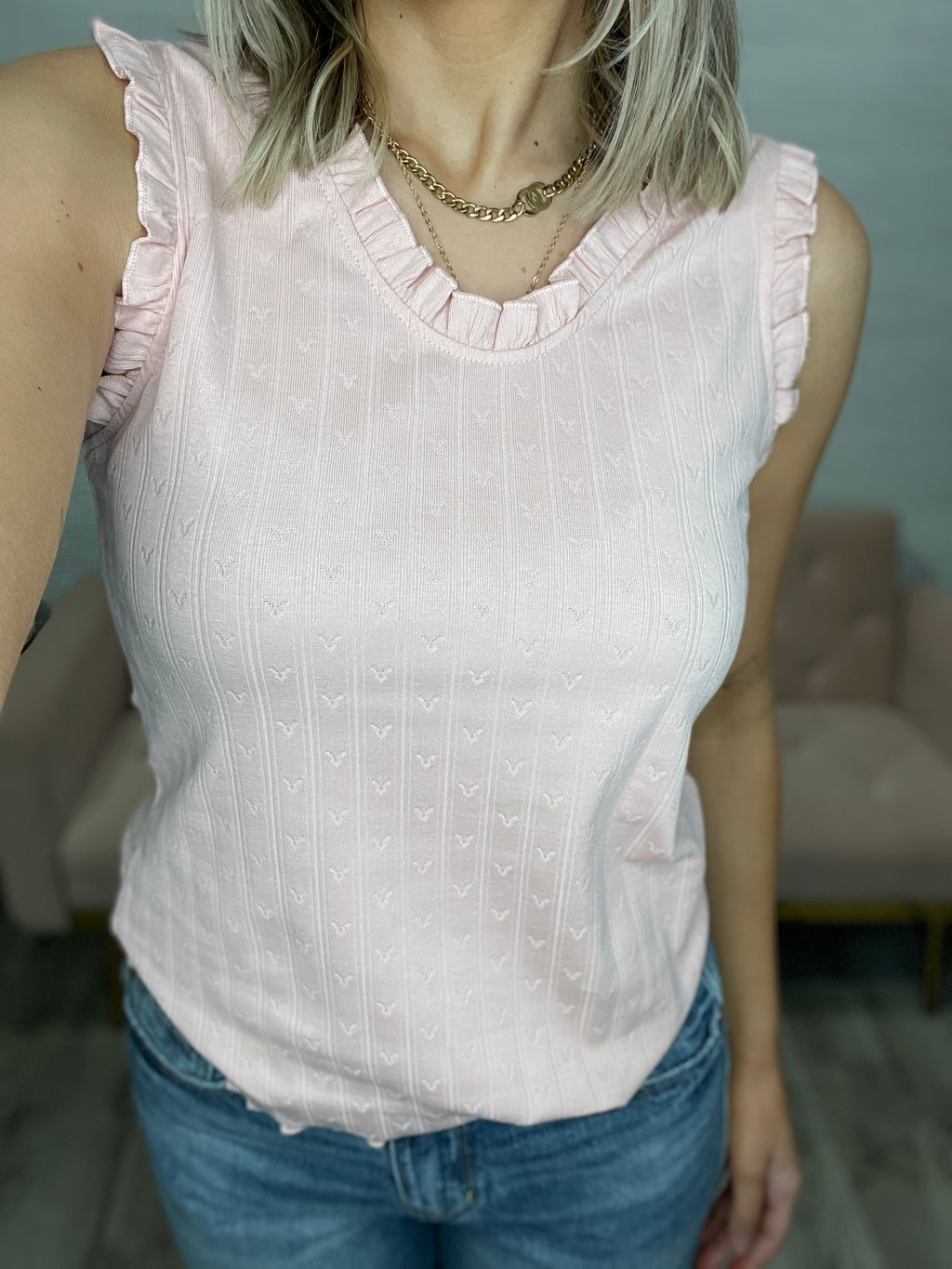 Paisley Ruffled Tank