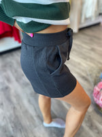 Risen Washed Black Band Detail Shorts
