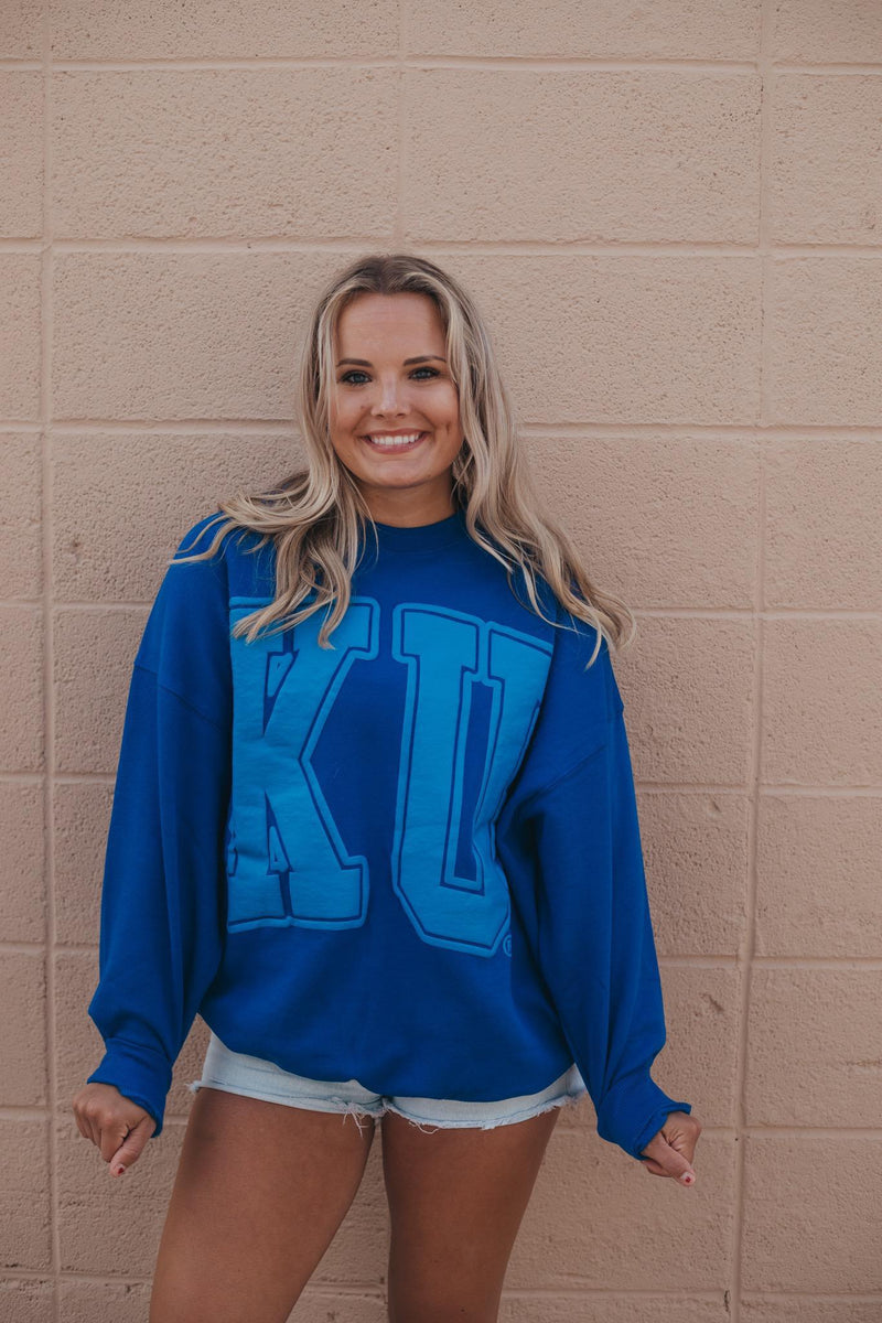 University of Kansas Varsity Puff Fleece Crew