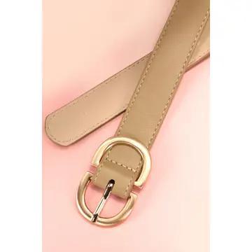 Double D Buckle Leather Belt