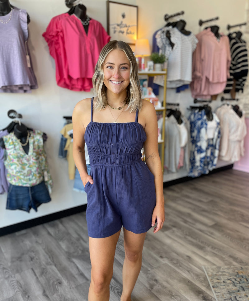 Everly Smocked Bodice Romper