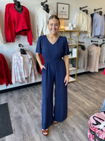 Jaime Flouce Sleeve Wide Leg Jumpsuit