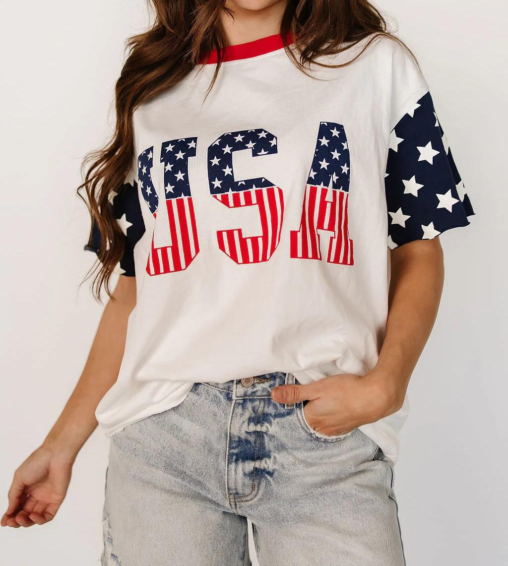 All American Girl Boyfriend Tee