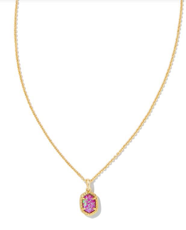 Kendra Scott Daphne Framed Pendant Necklace-Gold