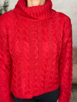 Tied To You Sweater-Haute Red