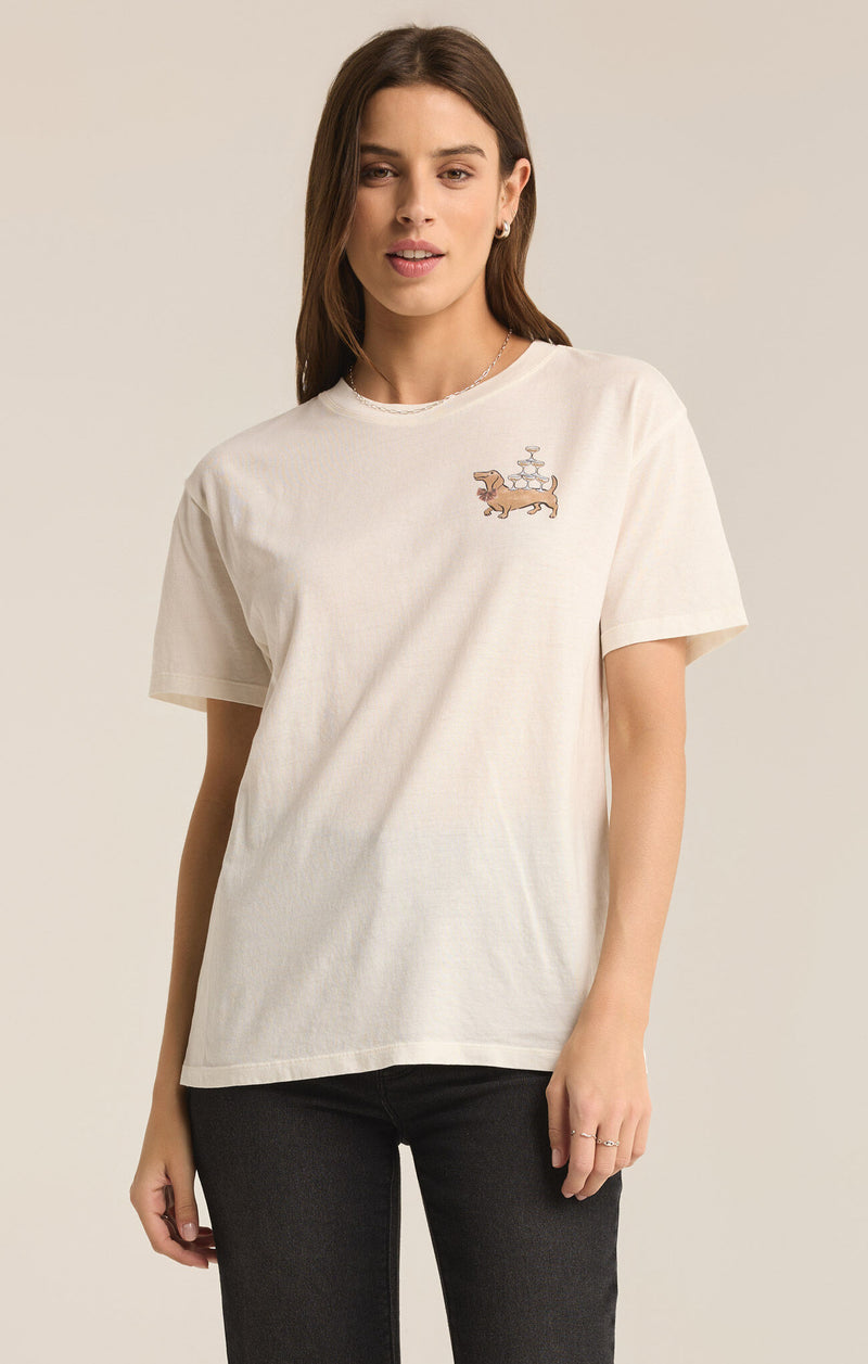 Bestie Boyfriend Tee-Sea Salt