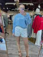 Howdy Sweatshirt-Coastal Blue