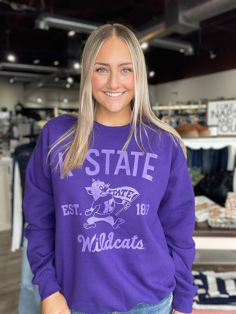 Kansas State Vintage Willie Crewneck