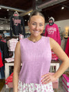 Sloane Rib Tank-Violet Gem