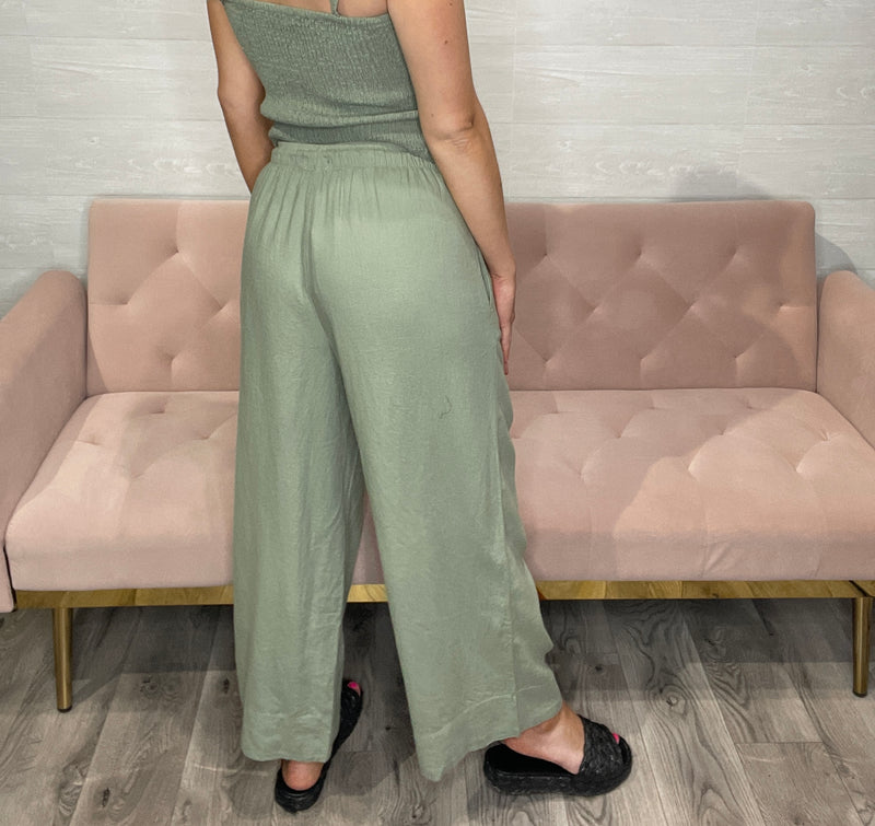 Easton Linen Pant-Avocado