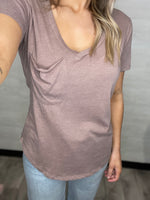 The Pocket Tee-Deep Taupe