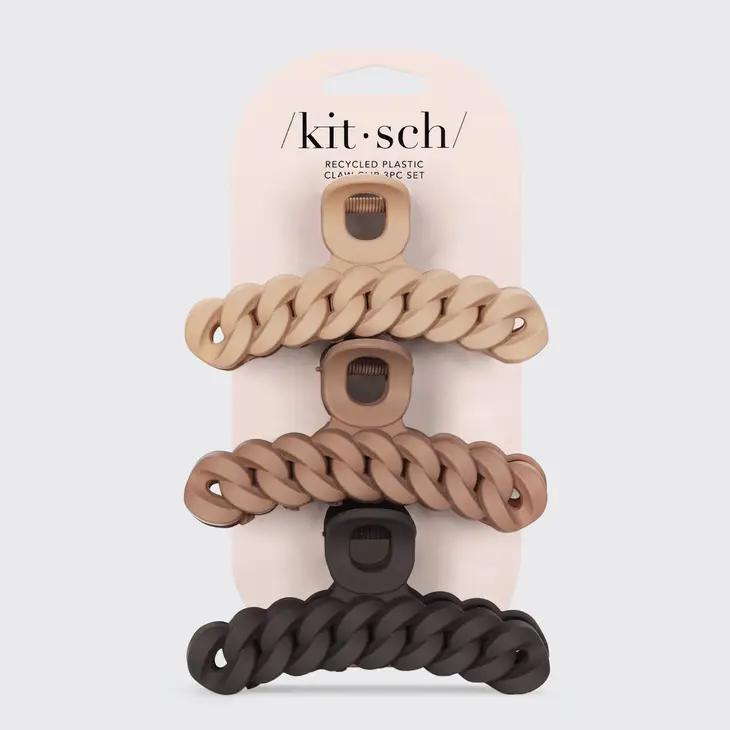 Kitsch Eco-Friendly Chain Claw Clip 3pc Set