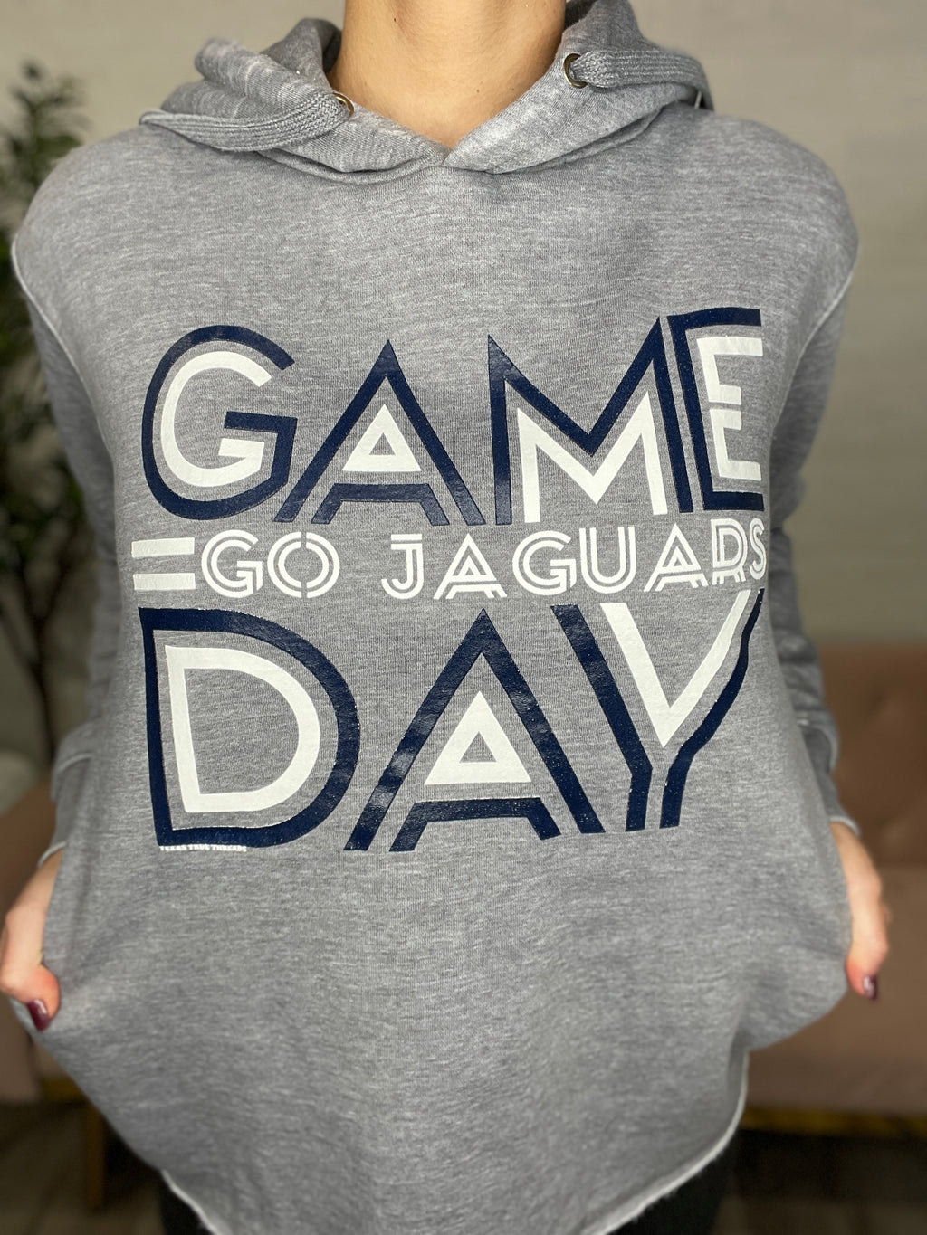 Go Jaguars Game Day Raw Hem Hoodie