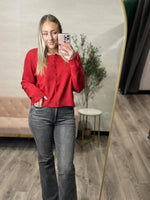 Outlook Cardigan-Haute Red