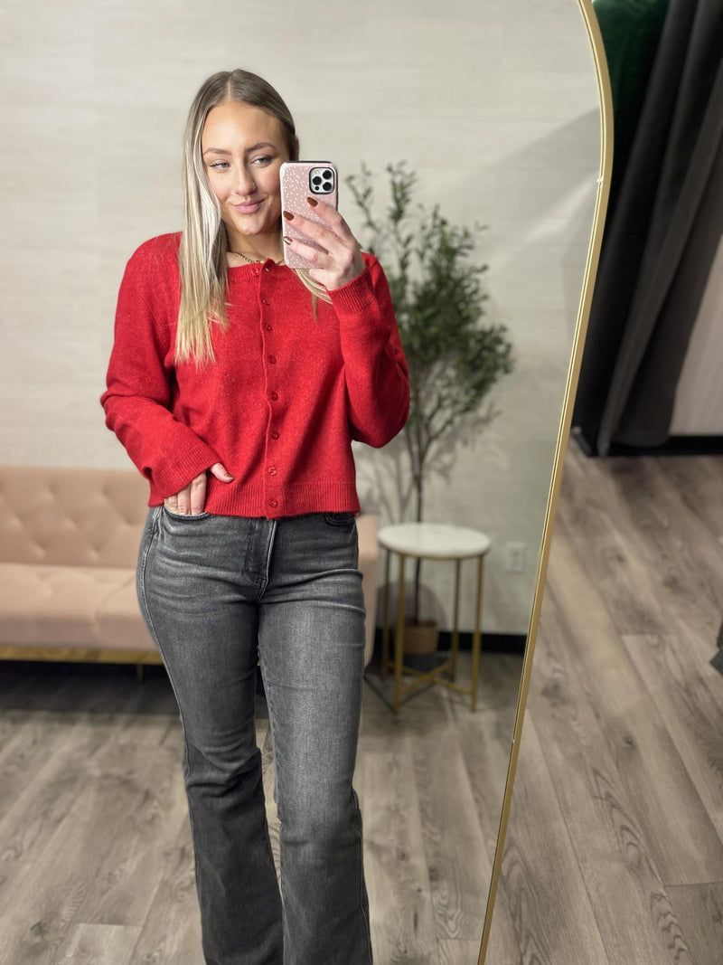 Outlook Cardigan-Haute Red