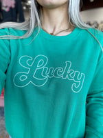 Lucky Sweatshirt-Lucky Green