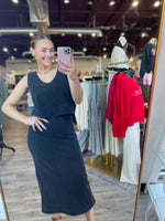 Sloane V-Neck Top-Black