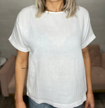Luna Button Back Tee