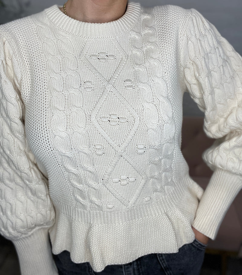 Stefania Sweater-Vintage Cream