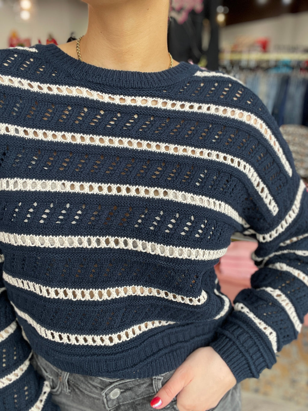 Estero Stripe Sweater-Eclipse