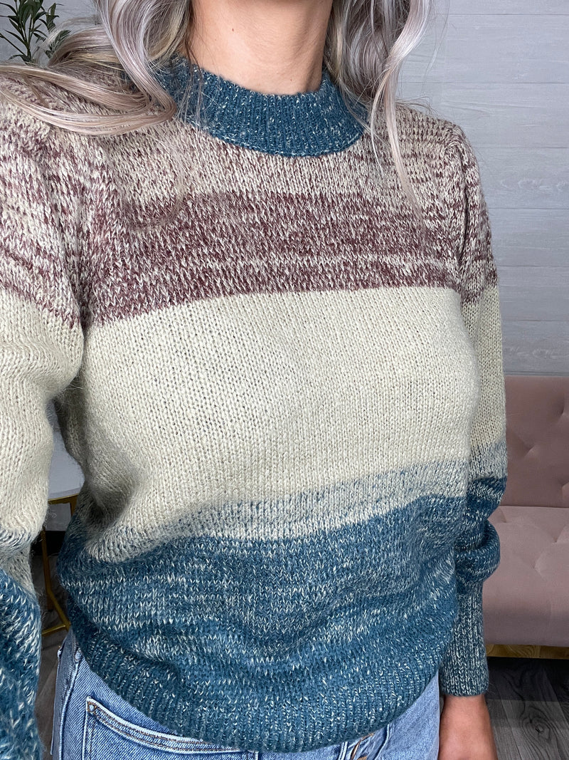 Agnes Sweater-Teal Combo