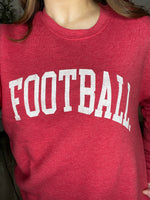 Football Graphic Sweatshirt-Cranberry Heather