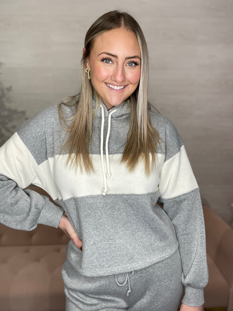 Landing Colorblocked Hoodie-Classic Heather Grey