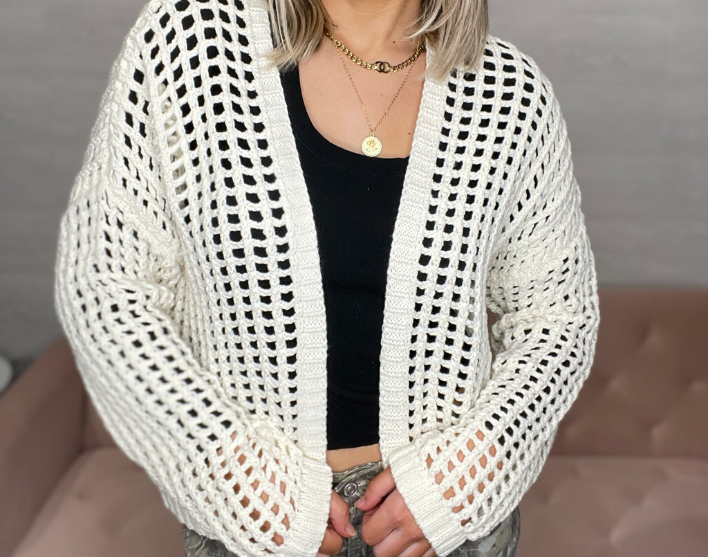 Kinsley Cropped Open Cardigan