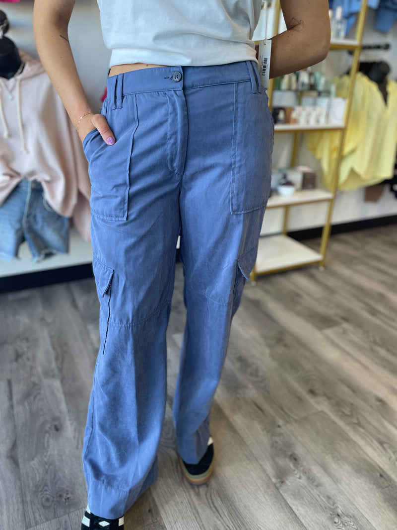 Cairo Relaxed Cargo Pants-Stormy Blue
