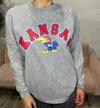 Kansas Jayhawks Play the Game Faded Pullover