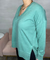 Modern V-Neck Weekender-Botanical Green