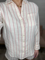 Saturday Stripe Shirt-Bone